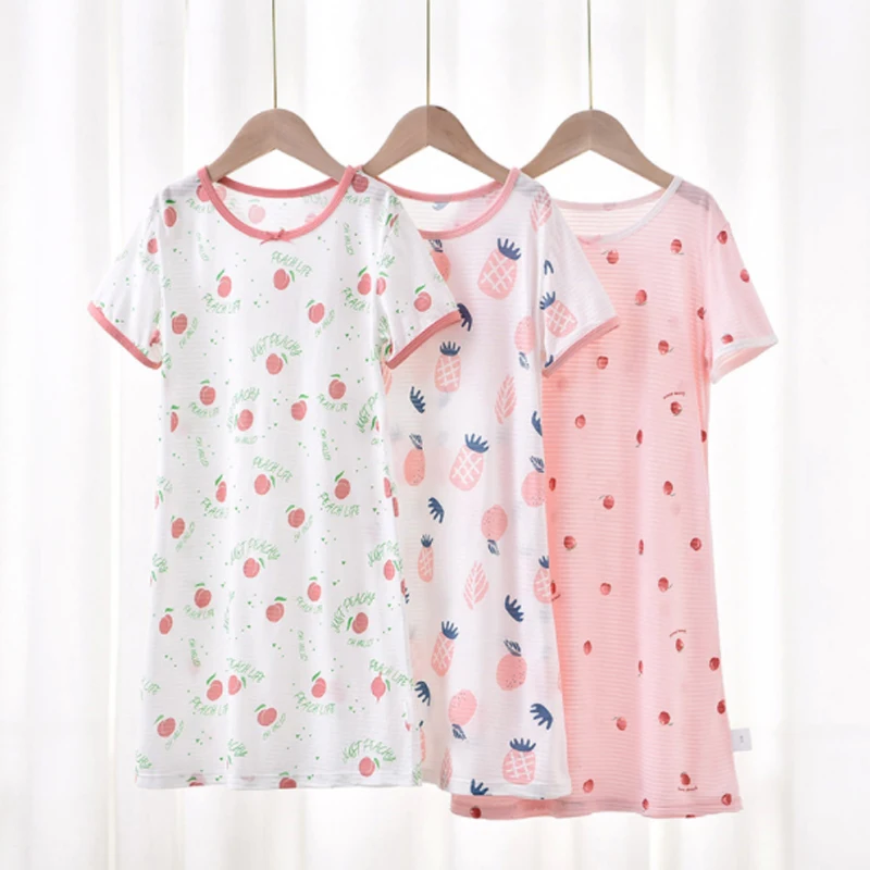 

Girls Pajamas Summer Short Sleeve Children Clothing Sleepwear Cotton Pyjamas Sets Cute Homewear For Kids 6 7 8 9 10 11 Years
