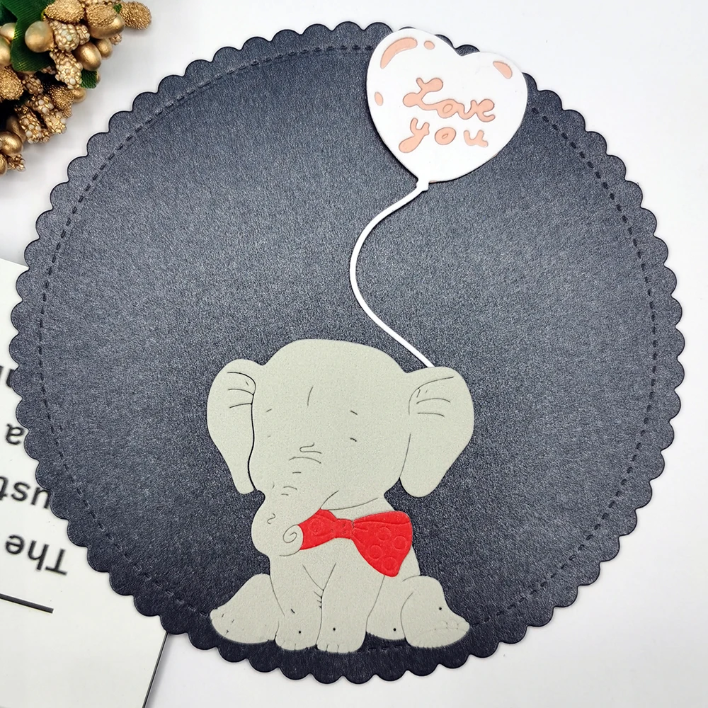 

Baby Elephant Metal Cutting Dies Scrapbooking Embossing Folders For Card Making Craft DIY Clear Stamps and Slimline Die Cut Mold