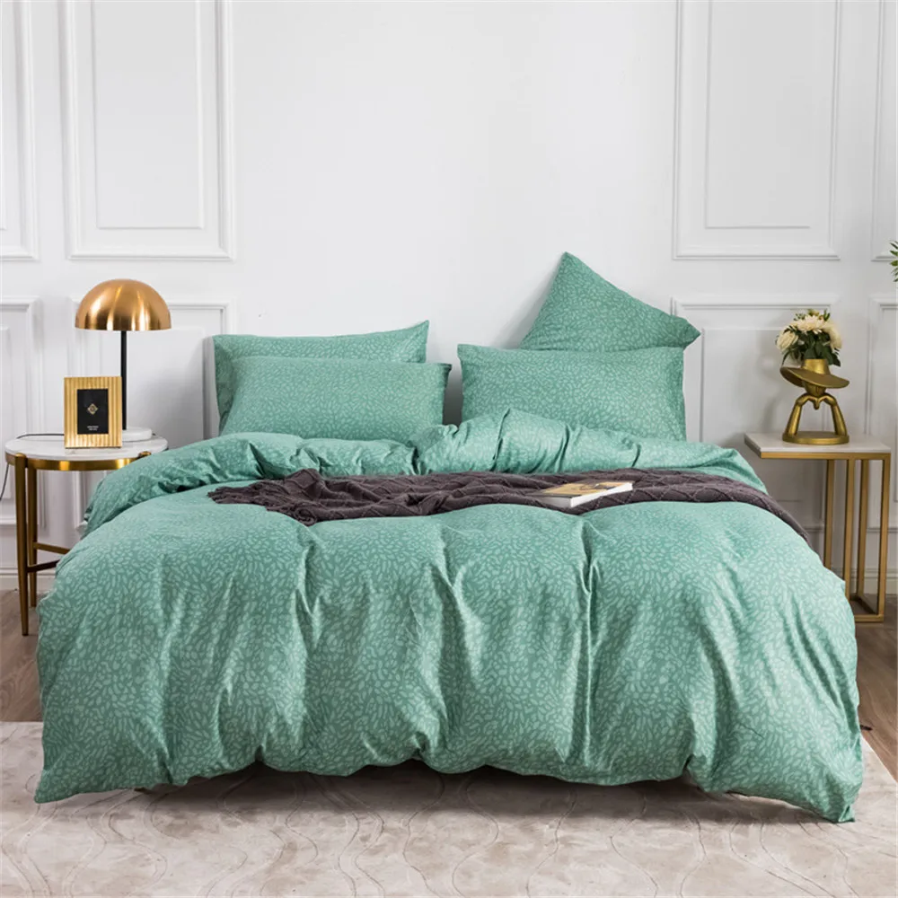 

Spring Autumn Bedding Set Dark Green Gray King Queen Full Single Size Bed sheet Duvet Cover Pillowcase