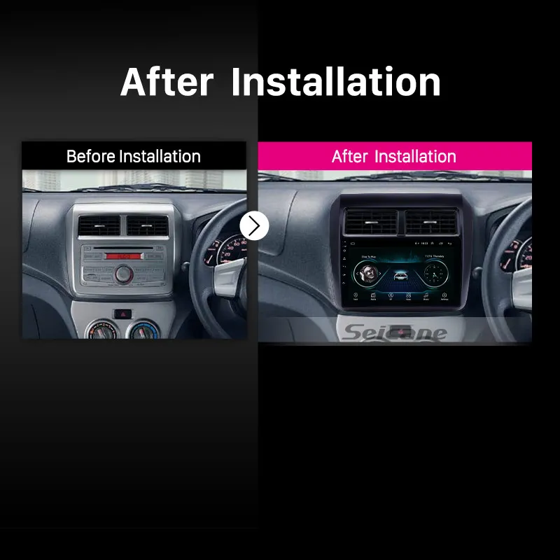 Автомобильная стереосистема Seicane Android 8 1 HD 9 дюймов для TOYOTA AGYA/WIGO 2013-2019 Bluetooth AUX Wi-Fi