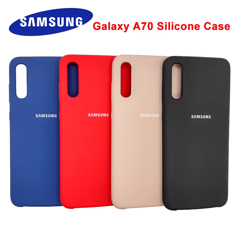 Силиконовый чехол для Samsung Galaxy A70 шелковистая мягкая на ощупь защитная задняя