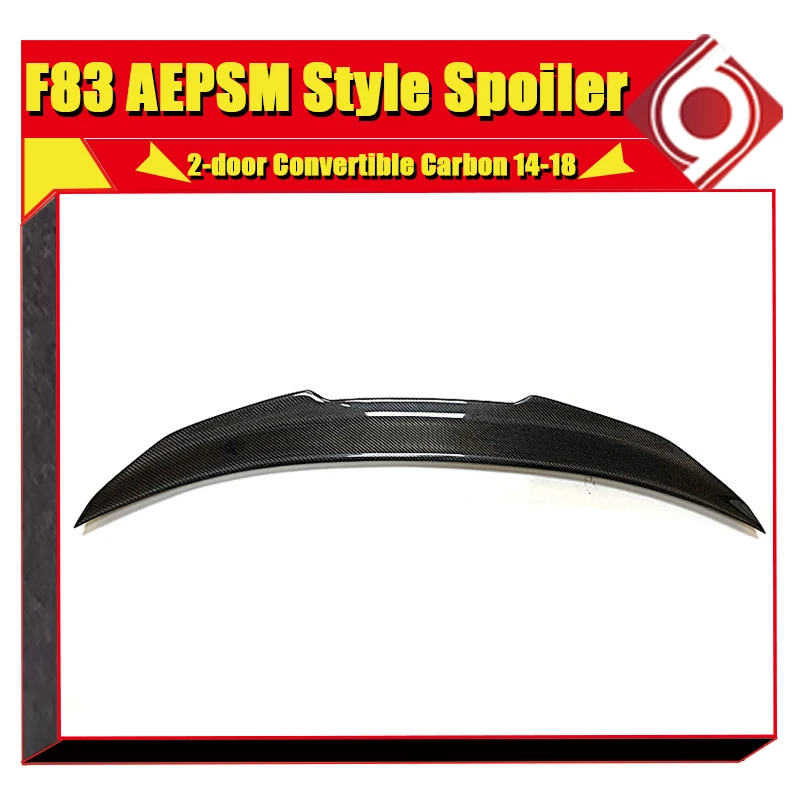 Для BMW 4 серии F83 M4 Спойлер Кабриолет Купе PSM Стиль Карбоновое Волокно Черный Задний Крыльчатый Снаряд 440i 430i 428i 420i 14 дюймов вкл.
