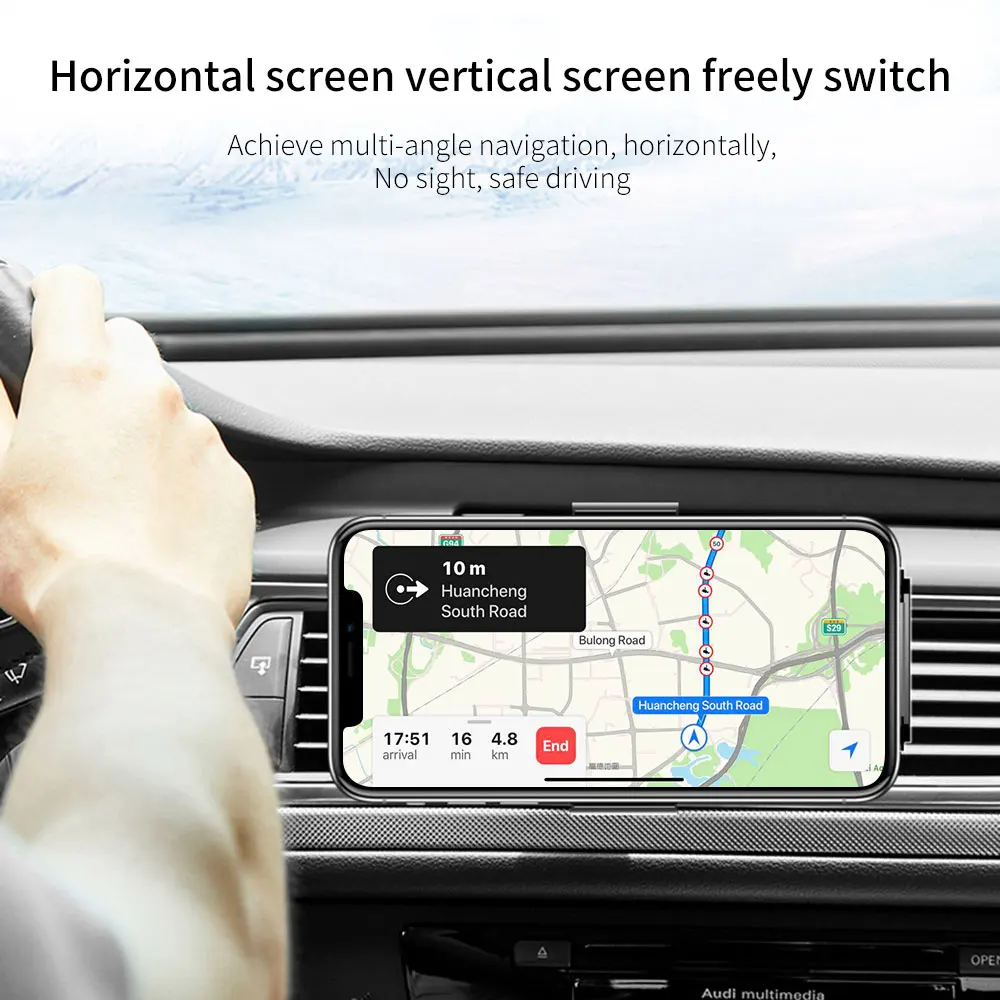KISSCASE Carbon Car Phone Holder For Your Mobile Stand iPhone 11 7 Air Vent Mount Support Smartphone Holders | Мобильные телефоны и