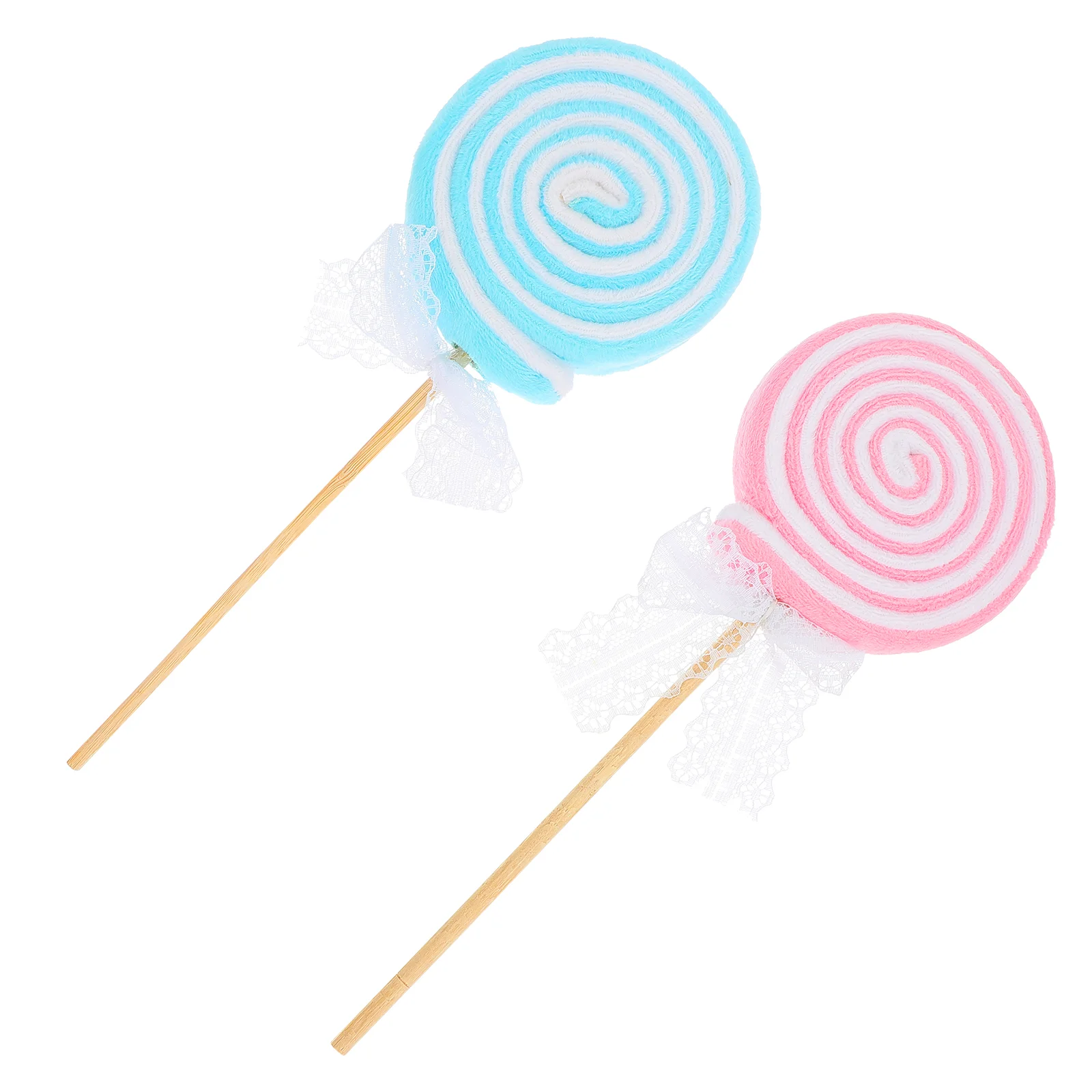 

2Pcs Lollipop Photo Pops Ornaments Creative Scene Decors Fake Lollipop Pops