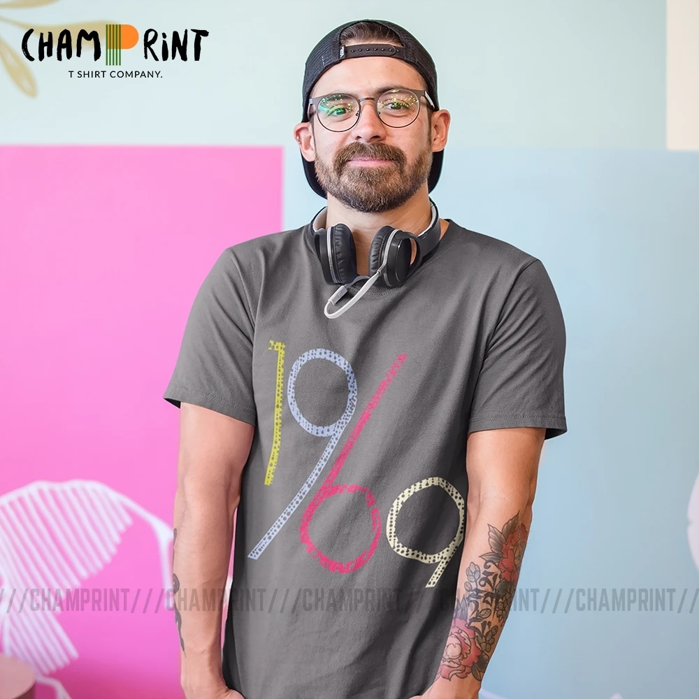 Мужская футболка с круглым вырезом из натурального хлопка коротким рукавом |