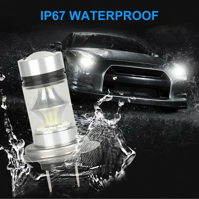 

4PCS Combo H7 + H7 LED High Low Beam Headlight Kit Fog Bulbs 240W 52000LM White 6000K