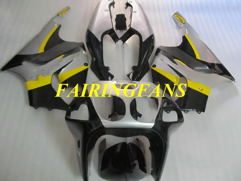 Мотоцикл обтекателя тела для KAWASAKI Ninja ZX7R 97 00 03 ZX 7R 1997 2000 2003 Черный Серебристый