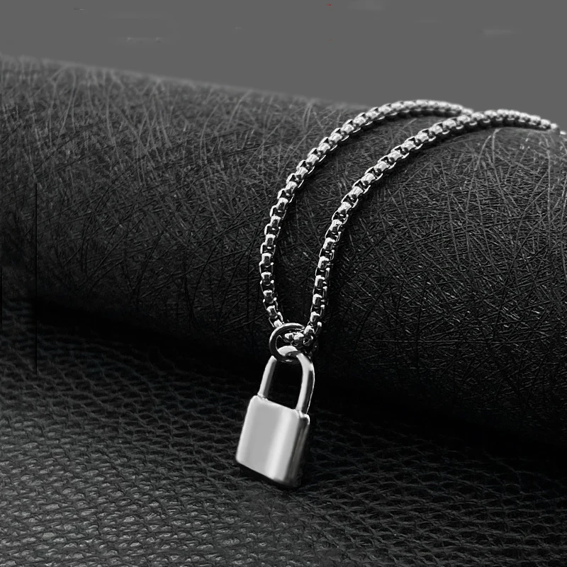 Модный подвесной замок из нержавеющей стали подвеска титановой в стиле рок хип