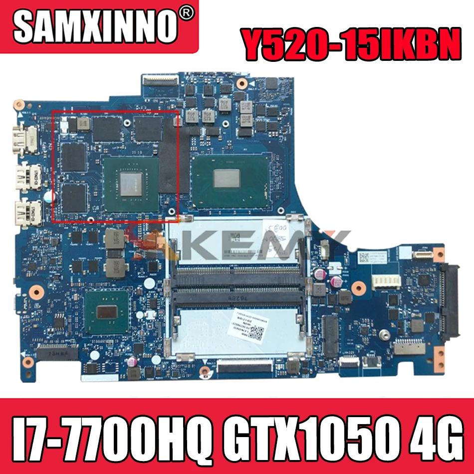 

Akemy DY512 NM-B191 подходит для Lenovo Y520-15IKBN ноутбук материнская плата 5B20N00283 процессор I7 7700HQ GTX1050 4G DDR4 100% тест