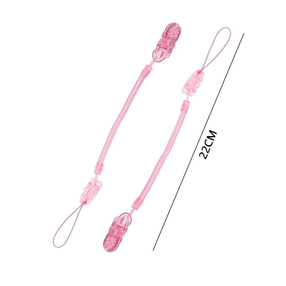 3-Pink Детская Соска с зажимом, цепочка для младенцев, держатель для соски с деревянными бусинами и кристаллами, ремешок для соски, металлические зажимы для соски, цепочка для соски - Цвет: 3-Pink
