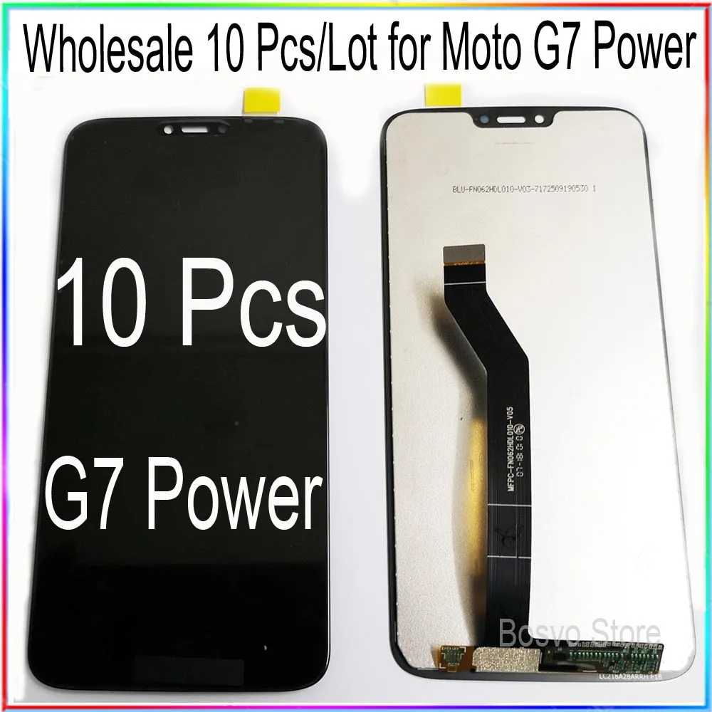 Оптовая продажа 10 шт./лот для Moto G7 Power ЖК-дисплей с сенсорным дигитайзером в сборе |