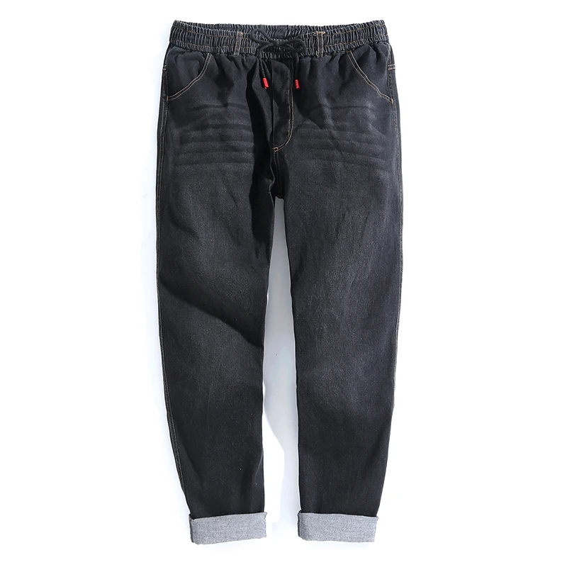 

spring Autumn men Stretch pants wide trousers jeans men's straight loose wide-leg large size 6XL 7XL 8XL 9XL Men denim jeans