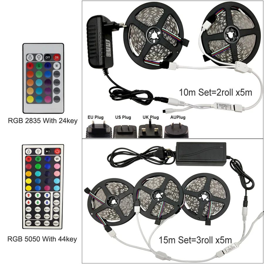 Светодиодсветильник лента RGB 5050 SMD 2835 гибкая рождественсветильник световая