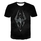 Футболка МужскаяЖенская с 3D-принтом The Elder свитки V SKYRIM, модная повседневная футболка с круглым вырезом, стиль хип-хоп, уличная одежда, топы