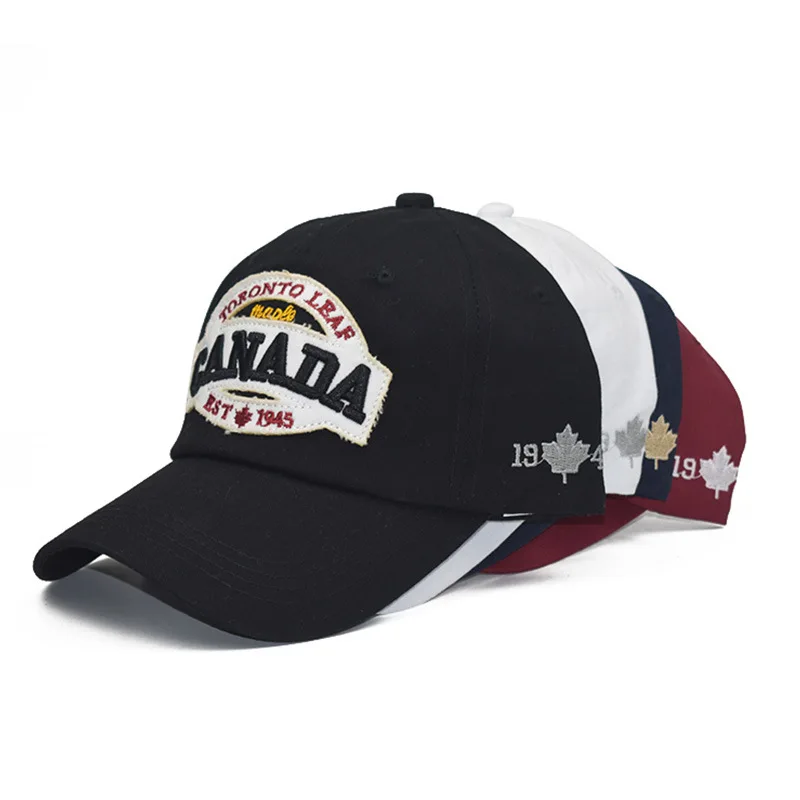 

Canada Embroidered Baseball Cap Snapback Hat For Men Women Dad Hat Embroidery Casual hats Casquette Hip Hop Caps H141