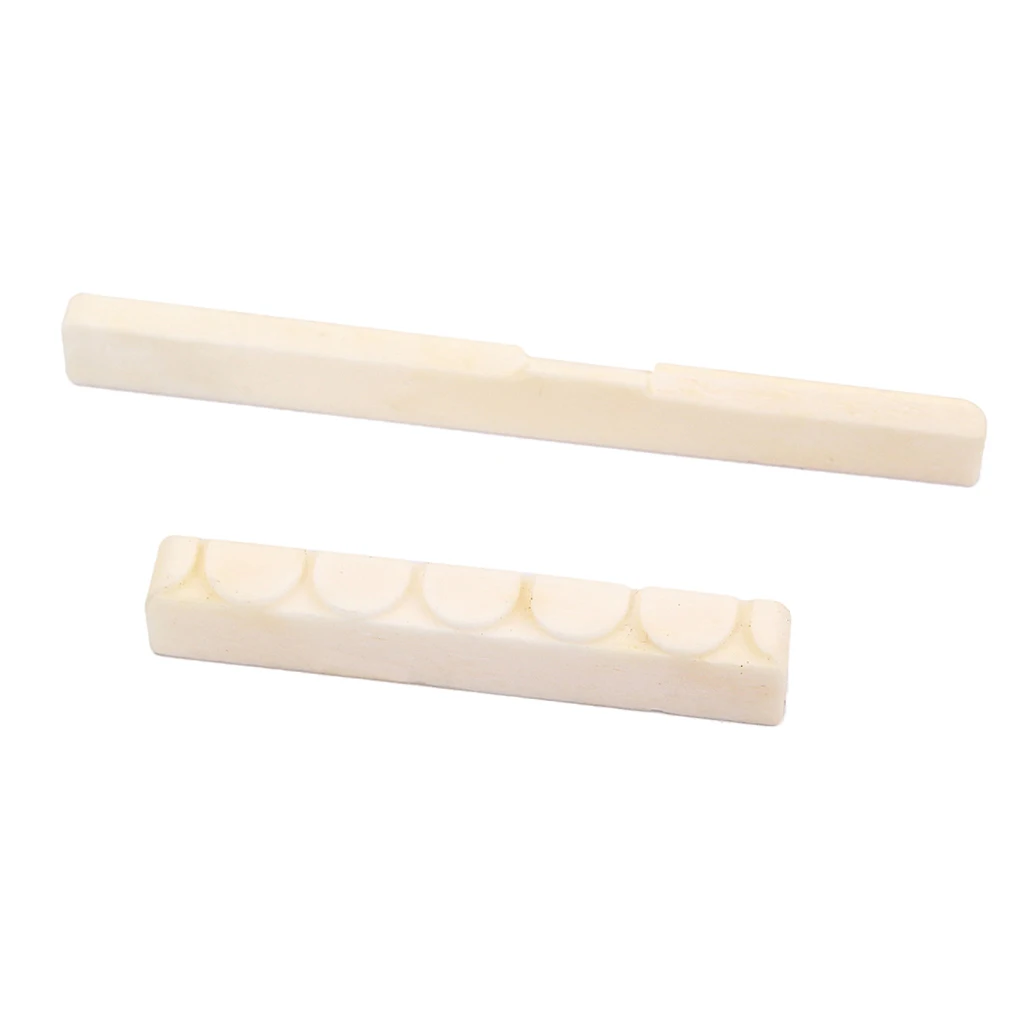 

Guitar Bone Bridge Saddle Blank & Nut Set For Classical Guitar Replacement