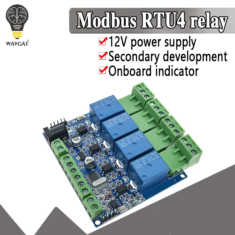 5 в 12 В Modbus RTU 4-ходовой релейный модуль DIY STM8S103 система 4 дорожный вход 485 связь -