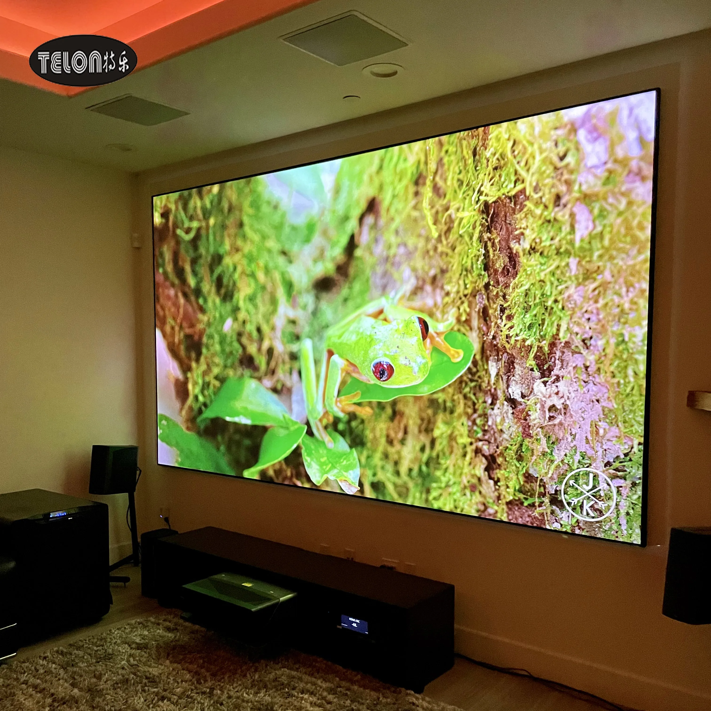 

150 дюймовый T Prism UST лазерный проектор, экран с окружасветильник, отклоняющий alr-экран с высоким коэффициентом усиления 0.85, экран для VAVA 4K