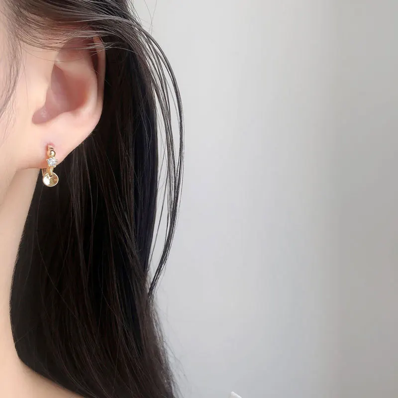 Серьги из стерлингового серебра 925 пробы модные циркониевые серьги кольцо для