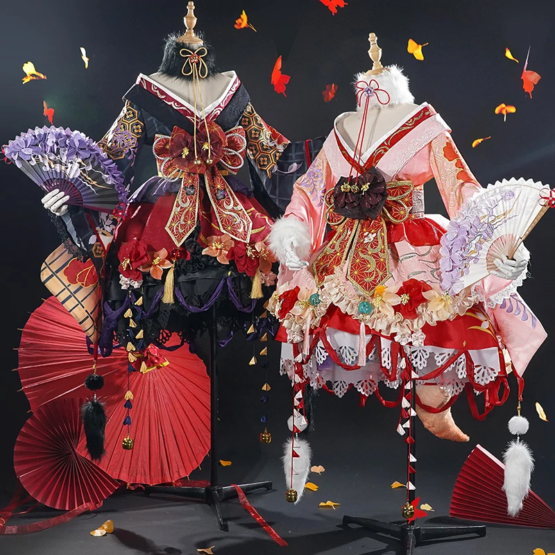 

New Anime Shining Nikki Cosplay Costume JinHuZhuoZhuo JinHuShaoHua Gorgeous Outfit Halloween Kimono Cos Dress For Women H