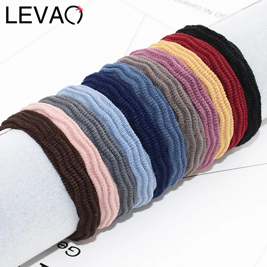 Резинка для волос Levao 20 шт./компл. эластичная хлопковая бесшовная резинка