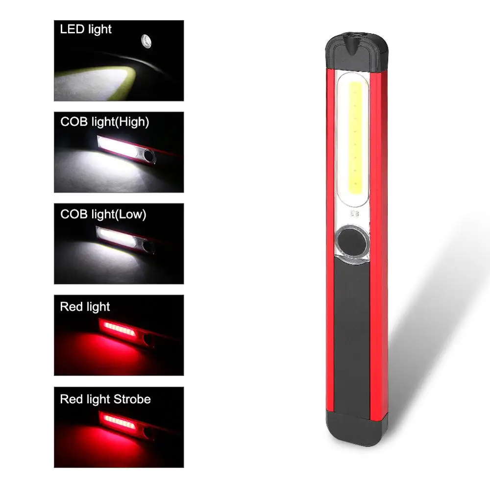 Мощсветильник светодиодный фонарик с COB матрицей магнитная лампа 5 режимами