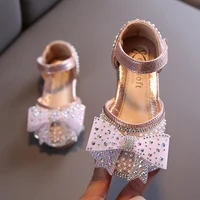 spring autumn silver pink rhinestone girls shoes kids princess shoes for wedding party dance sandal children single shoes 1 12t