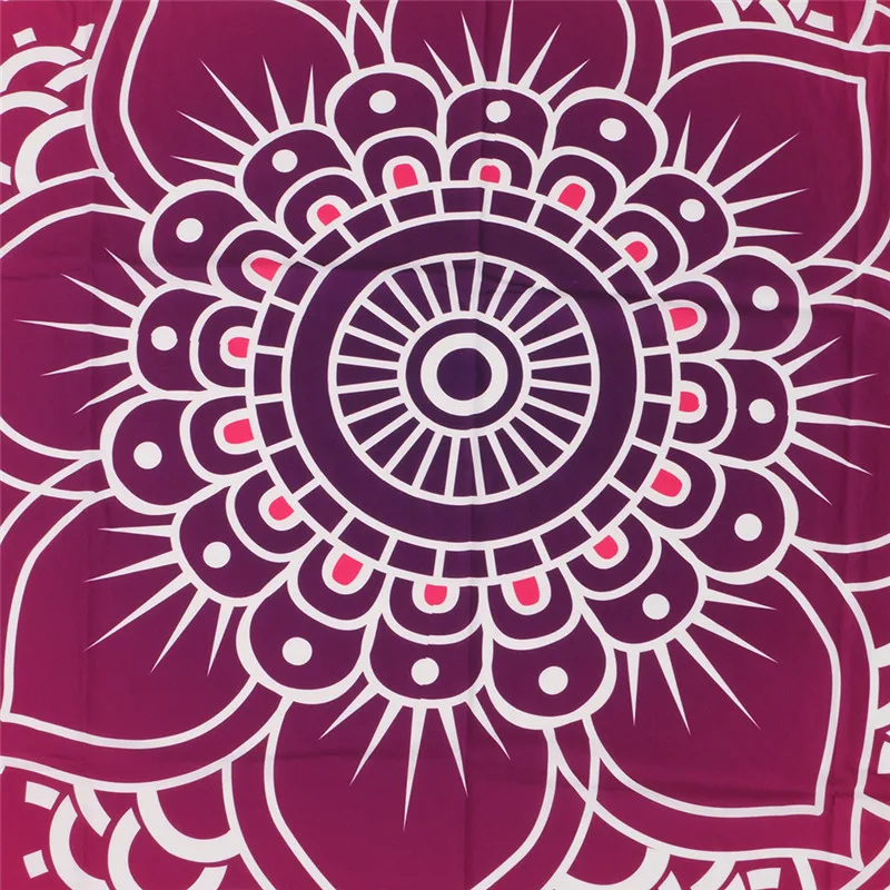 Круглый пляжный коврик индийская МАНДАЛА ГОБЕЛЕН поход одеяло для пикника