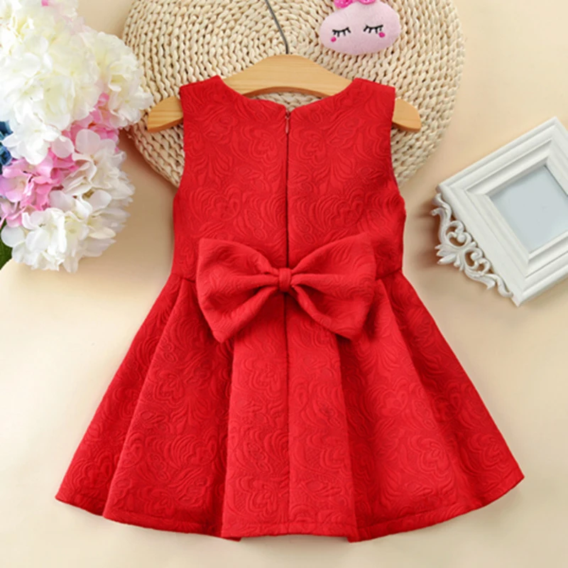 

Baby Girls Dress Spring Autumn New Flower Printed Bow Slim Zipper A-Line Vest Princess Dresses Knee-Length Children's Clothing