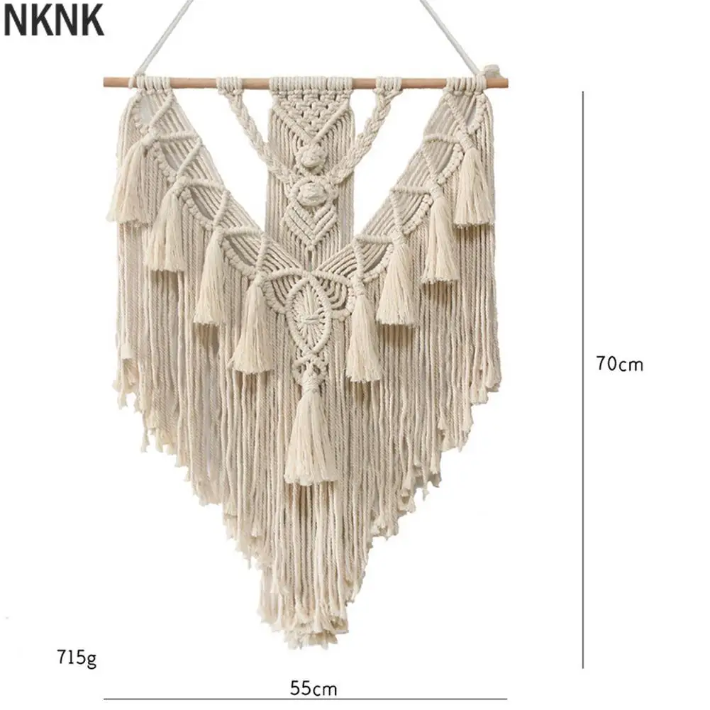 

Hand-woven Pendant Macrame Wall Hanging Art Woven Tapestry Bohemian Crafts Decoration Gorgeous Tapestry For Home Bedroom