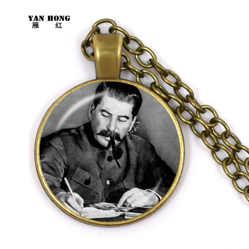 Новая классическая советский hero Сталин стеклянный купол кулон ожерелье CCCP