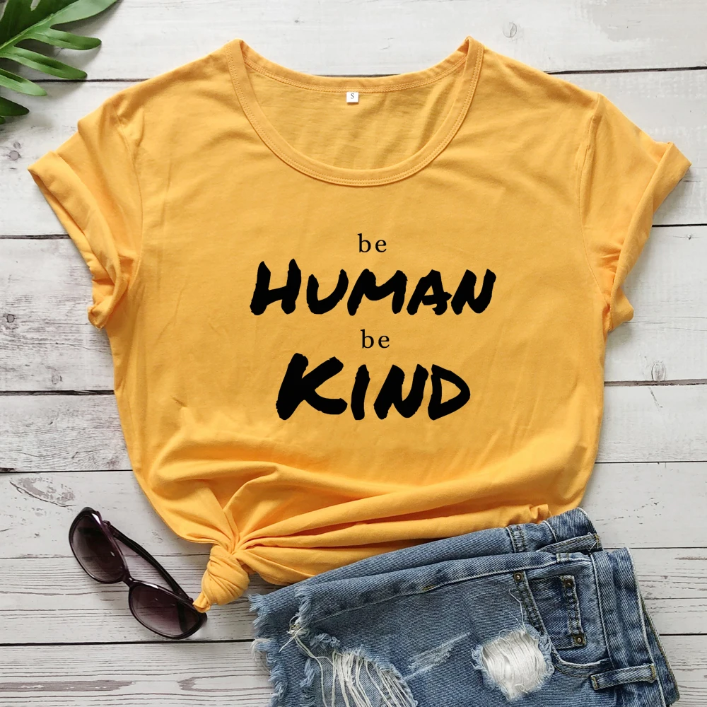 

Женская футболка с надписью Be Human Be kind, Повседневная футболка унисекс с надписью «Христианская Церковь», вдохновляющая женская футболка, то...