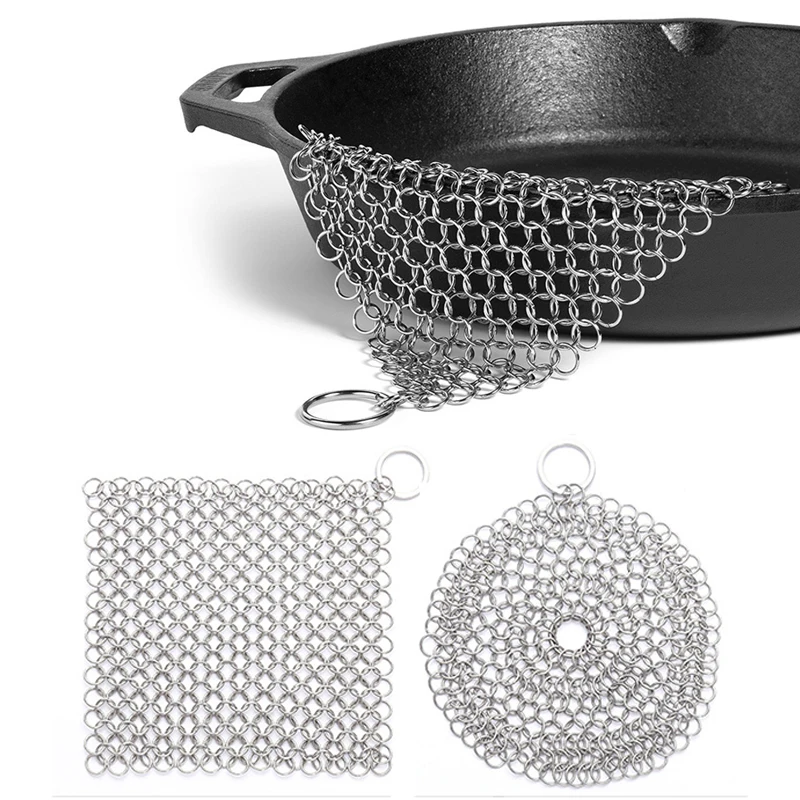 

Reusable Cookware Cleaner Stainless Steel Pan Pot Scrubber Bowl Glass Cup Cleaing Brush Net Shape Scraper Kitchen Cleaning Tool