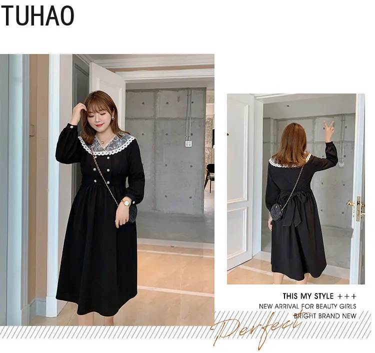 TUHAO высокое качество женское платье 2020 Корейская версия повседневные свободные