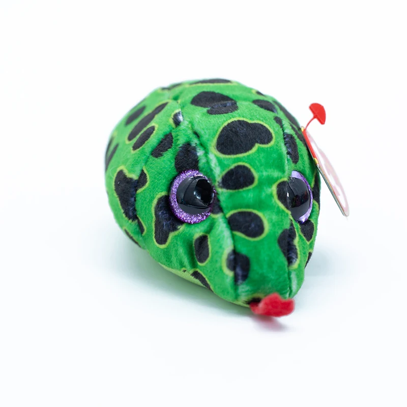Ty Beanie Boos с большими глазами 4 дюйма 10 см зеленая змея Штабелируемая чистый