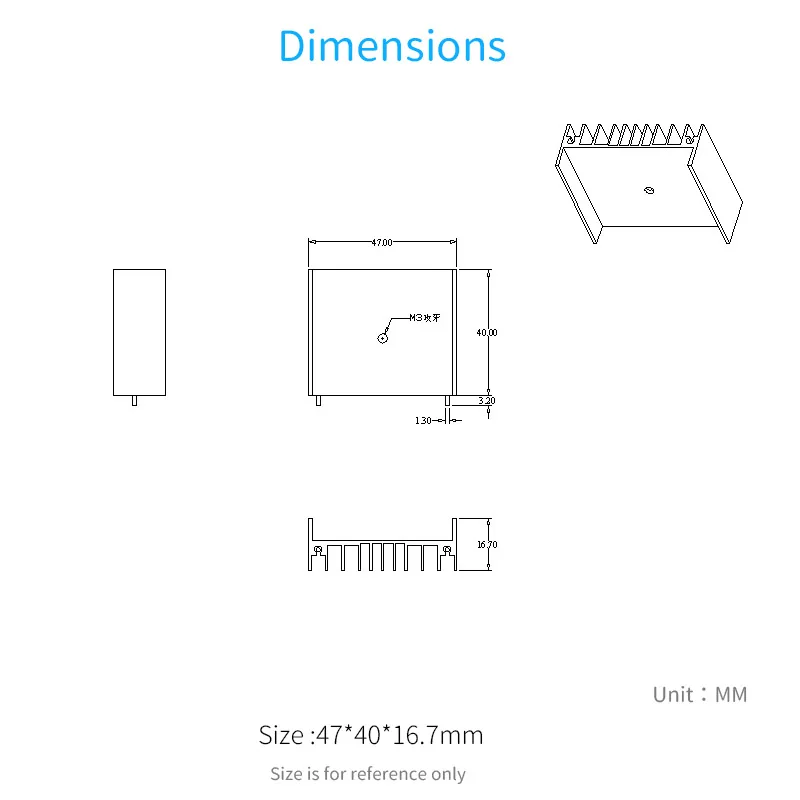 Алюминиевый радиатор охлаждения для электронного чипа IC TDA7377 TDA7297 Чип Радиатор