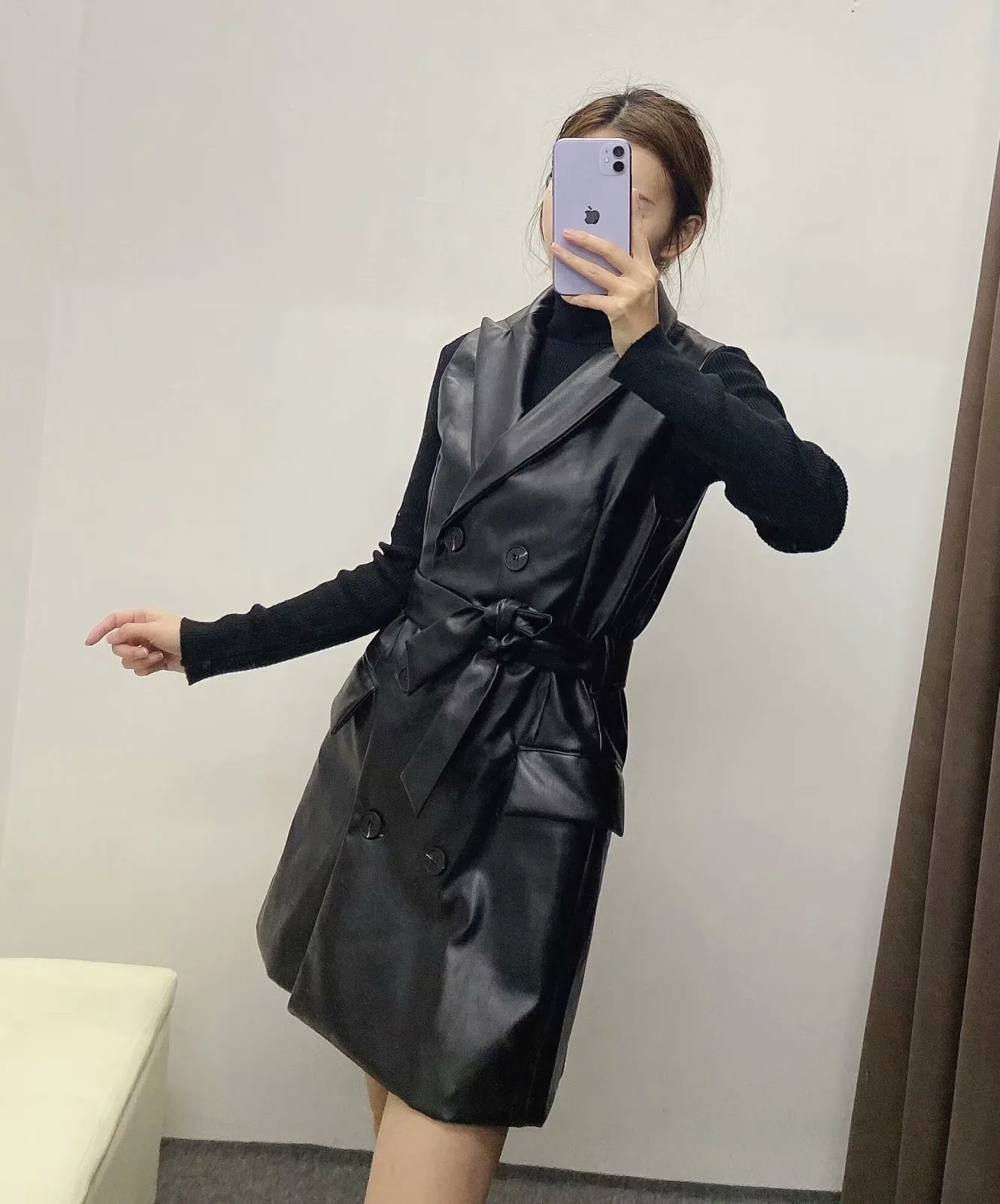 Gagarich женские жилеты без рукавов с поясом на талии элегантная осенне зимняя