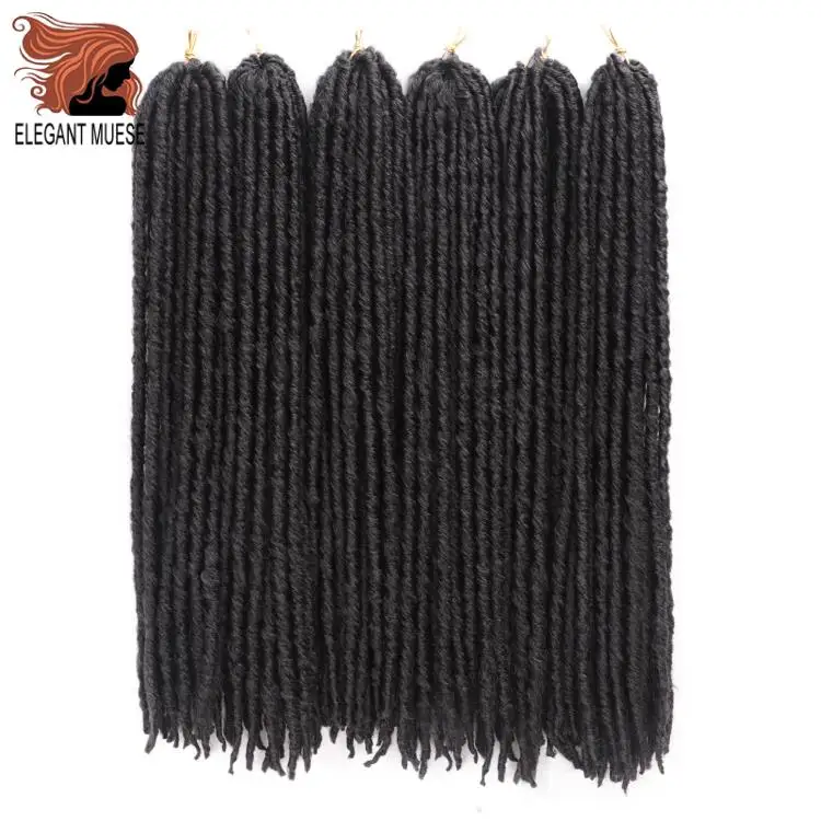20 дюймов мягкие крючком косички Jumbo Dread прическа Омбре цвет синтетический искусственный Locs плетение волос наращивания