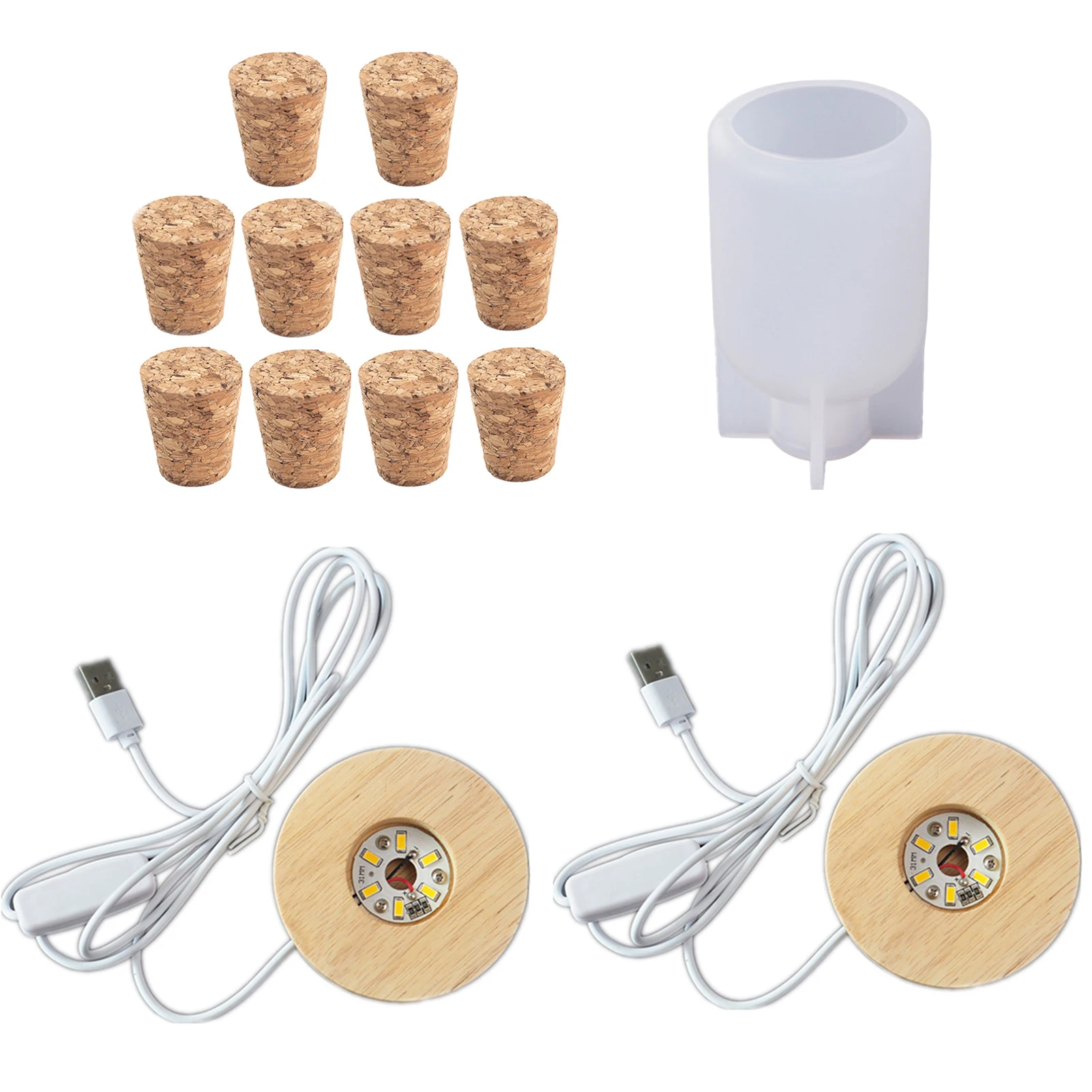 

Bottle Casting Silicone Mold DIY Decorative LED Lamp Accessories Casting Silicone Mold Tools Crystal Epoxy Resin Mold
