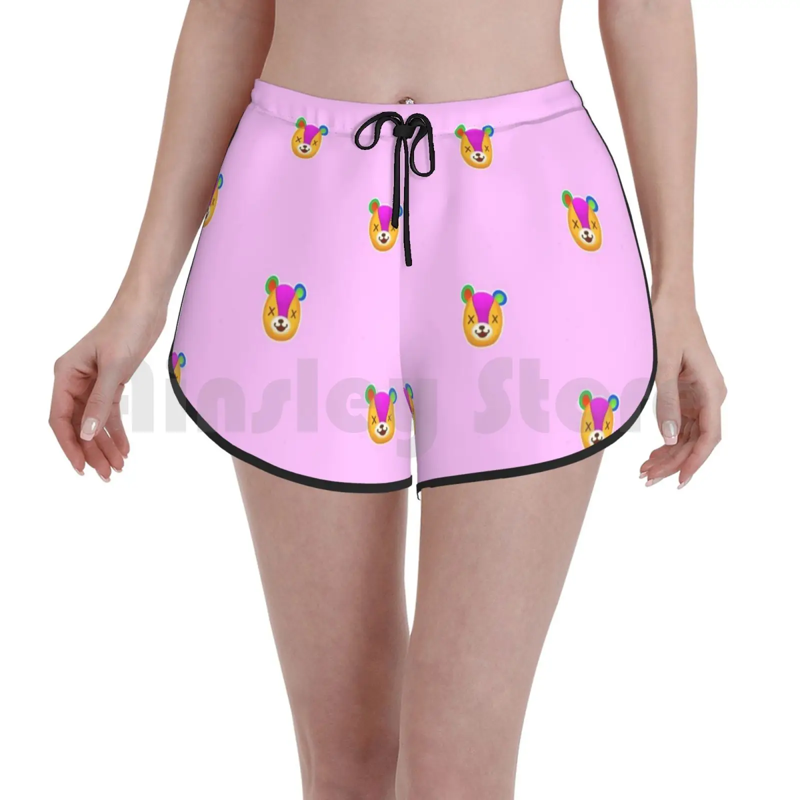 

Шорты для плавания, женские пляжные шорты, животные, новые горизонты, медведь, оранжевый