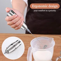 electric milk frother automatic handheld foam maker for egg latte cappuccino hot chocolate matcha home kitchen coffee tool