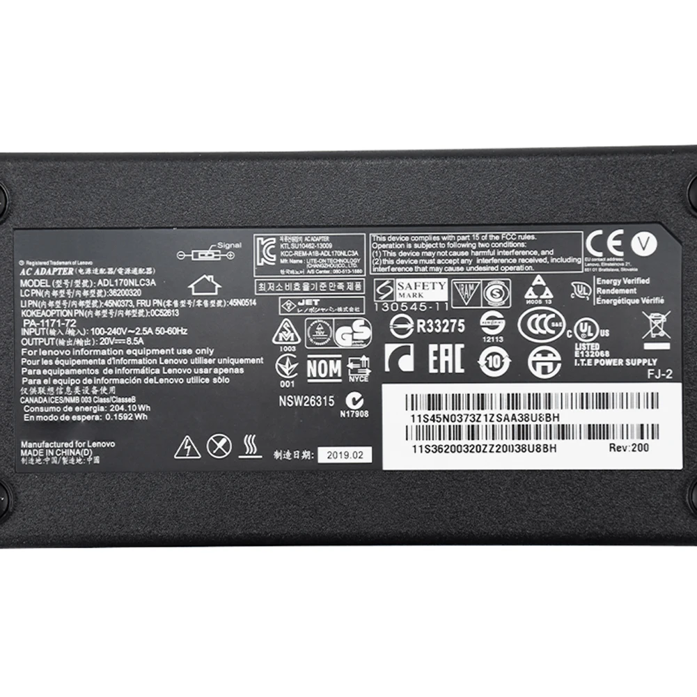 OEM для Lenovo ThinkPad T440P T540P T550 W540 W541 адаптер зарядное устройство 170 Вт 20V 8.5A|Адаптеры