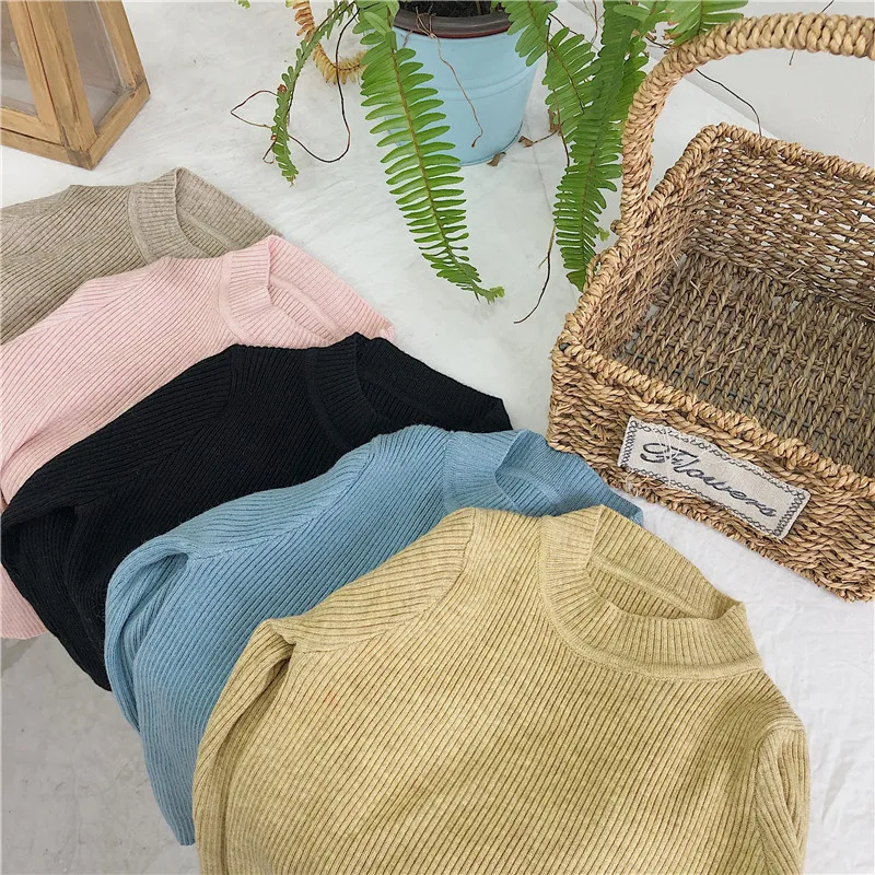 2019 г. Осенне-зимняя одежда для мальчиков и девочек 5 цветов Свитера детей