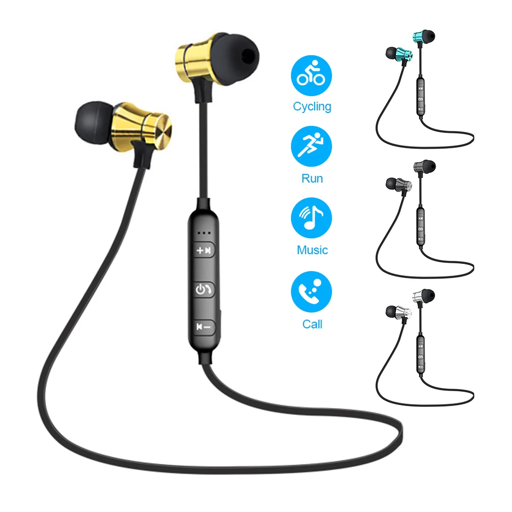 Магнитный Беспроводной Bluetooth спортивные наушники-вкладыши стерео наушники гарнитура с микрофоном Шум отменить для Xiaomi Redmi huawei Honor