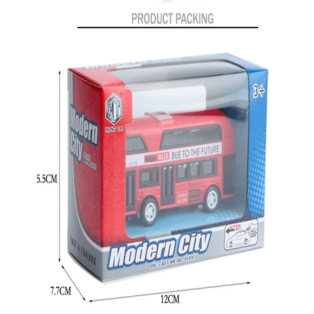 

1:43 Toy Bus Model Double-decker London Bus Alloy Diecast Vehicle Car Toys Collection Gifts Toys for Boys Children