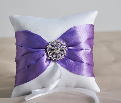 Мини размер 10*10 см атласное кольцо Подушка с Стразы | Дом и сад