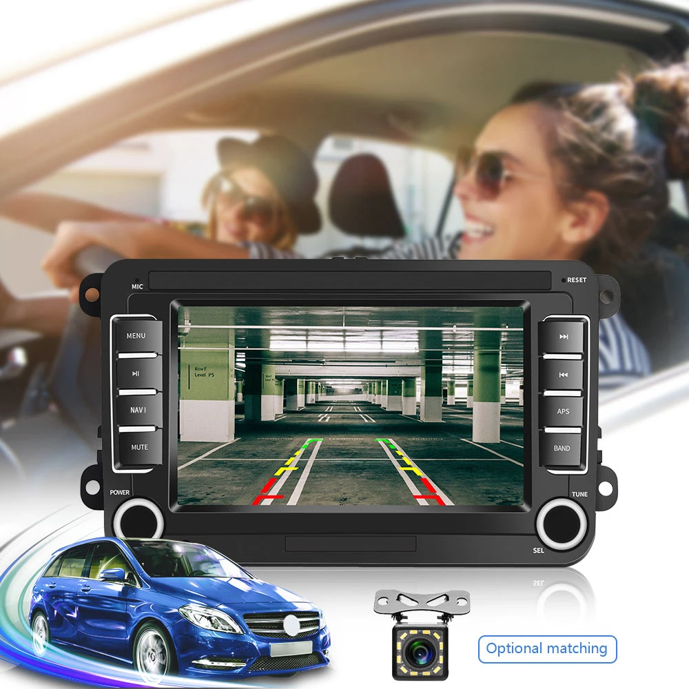 Podofo 2din Android автомобильный Радио для Volkswagen 7 &quotGPS Wifi FM Авторадио 2DIN мультимедийный