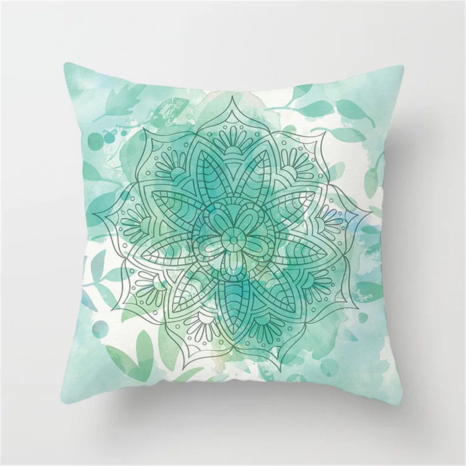 

Fuwatacchi Ethnic Style Cushion Cover Colorful Mandala Elephant Pillow Case Home Decorative White Pillows Cover For Sofa Seat