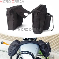 atv utv universal motorcycle saddle bags snowmobile cargo tank storage saddlebags luggage bag for polaris dirt pit quad bikes