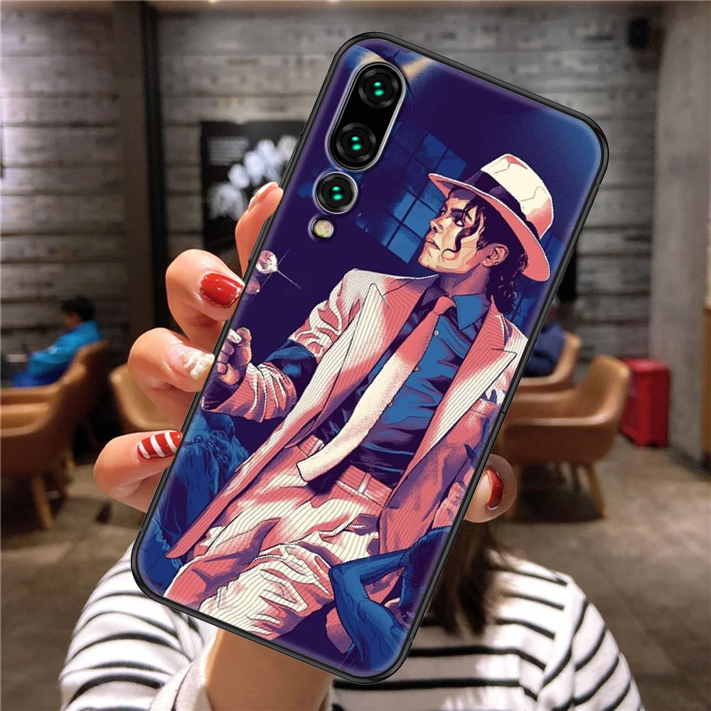 Чехол Майкла Джексона для телефона Huawei P Mate P10 P20 P30 P40 10 20 Smart Z Pro Lite 2019 Черный Модный